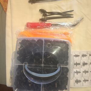 Comprehensive Fastener and Tool Kit with Black and Orange Components